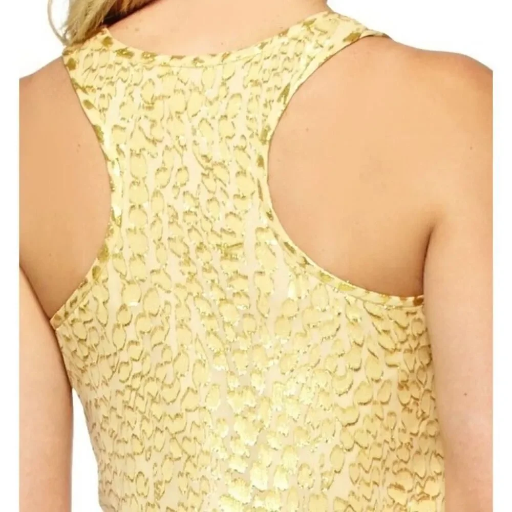 Lilly Pulitzer Silk Betty Metallic Gold Jacquard Packin Heat Chiffon Dress XS